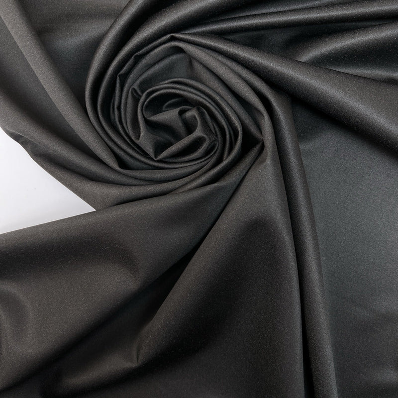 Italian Wool Sateen Gray Brown