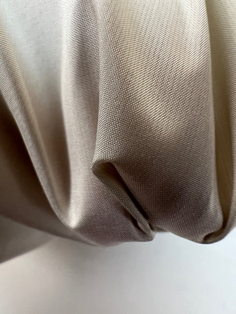 Italian Polyester Satin in Shades of White and Gray
