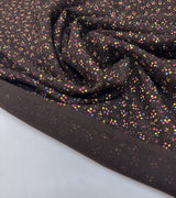 Printed Wool Fabric Brown Geometric