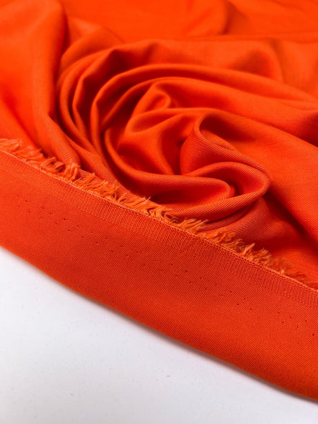 Orange Viscose Twill