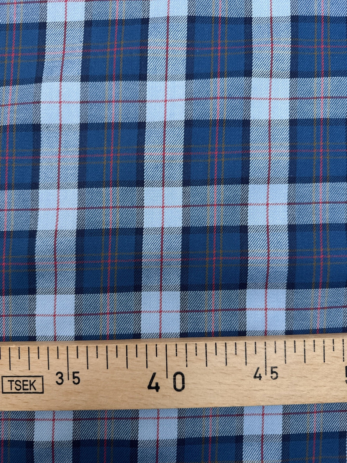 Blue Cotton Tweed