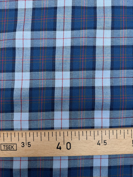 Blue Cotton Tweed