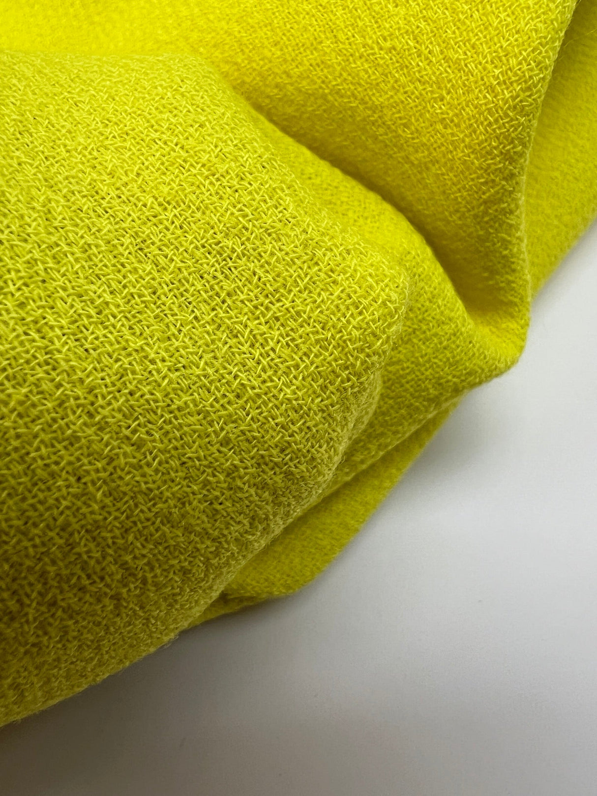 Yellow Bonded Wool Crepe Fabric