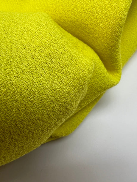 Yellow Bonded Wool Crepe Fabric