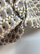 Polyamide Elastane Crepe Printed Beige Geometric