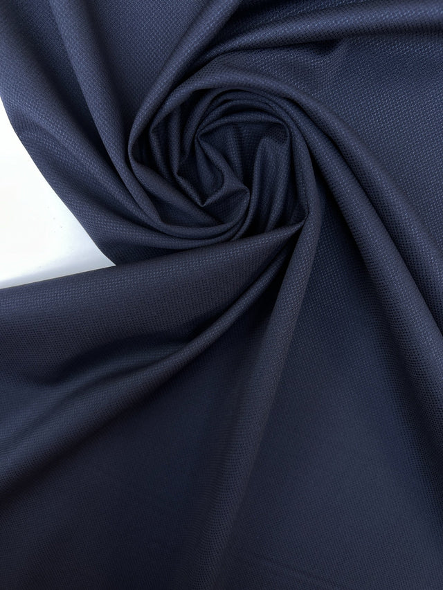 Virgin Wool Jacquard Geometric Purple-Blue