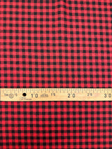 Cotton Flannel Checked Red Black