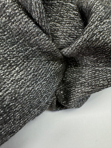 Cotton Polyester Lurex Knitted Silver