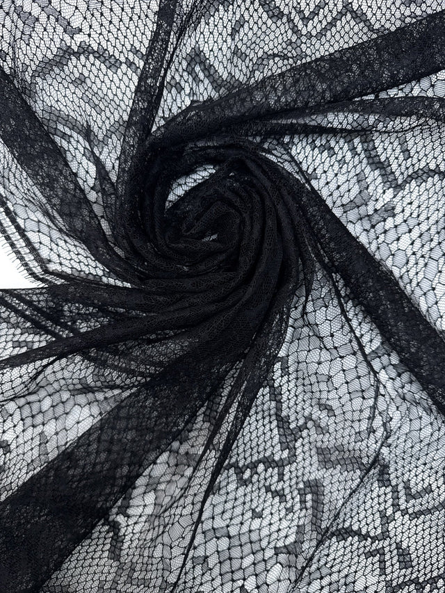 Black Viscose Lace