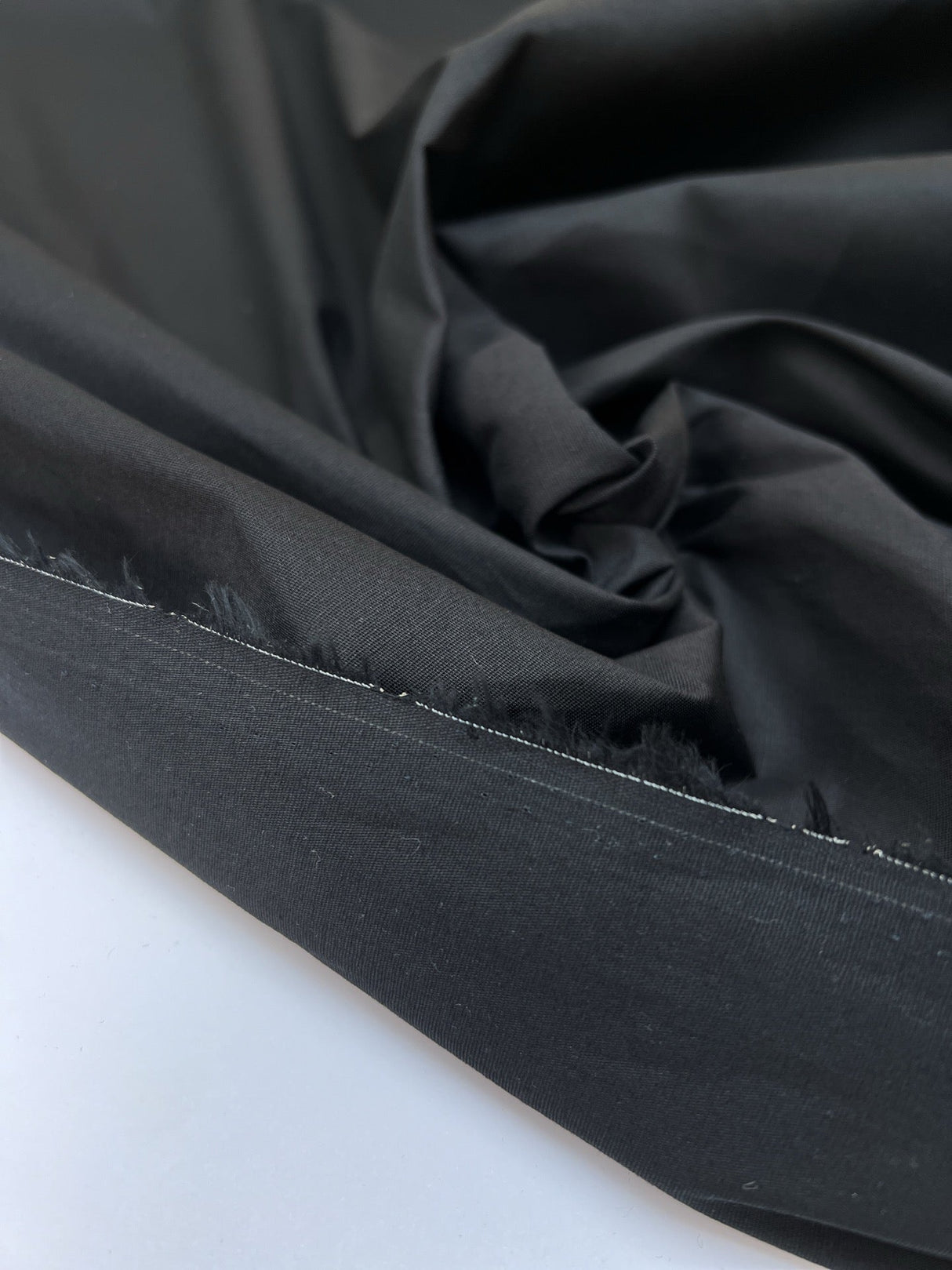 Viscose Elastane Plain Weave Black Suiting