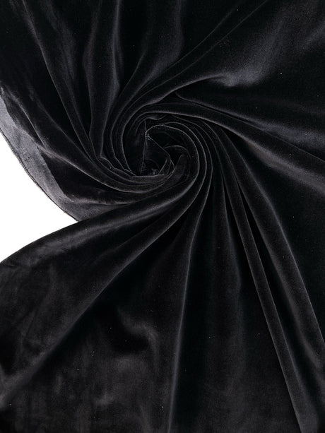 Black Viscose Cotton Velvet