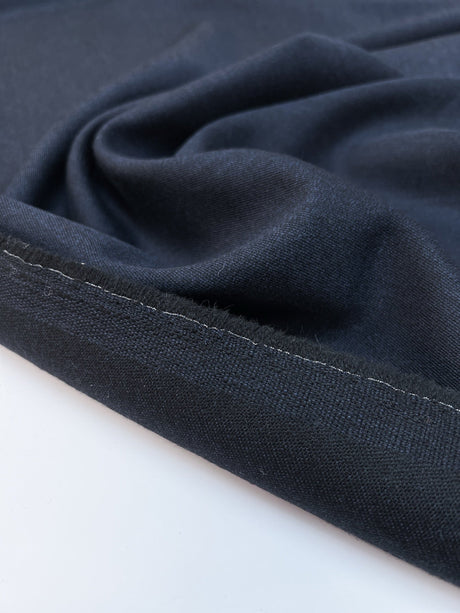 Wool Suit Twill Blue Black