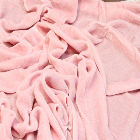 Silk Rayon Velvet Fabric - 80 Percent Rayon 20 Percent Silk, Velvet, 45" Width, 180 GSM (1 Yard)