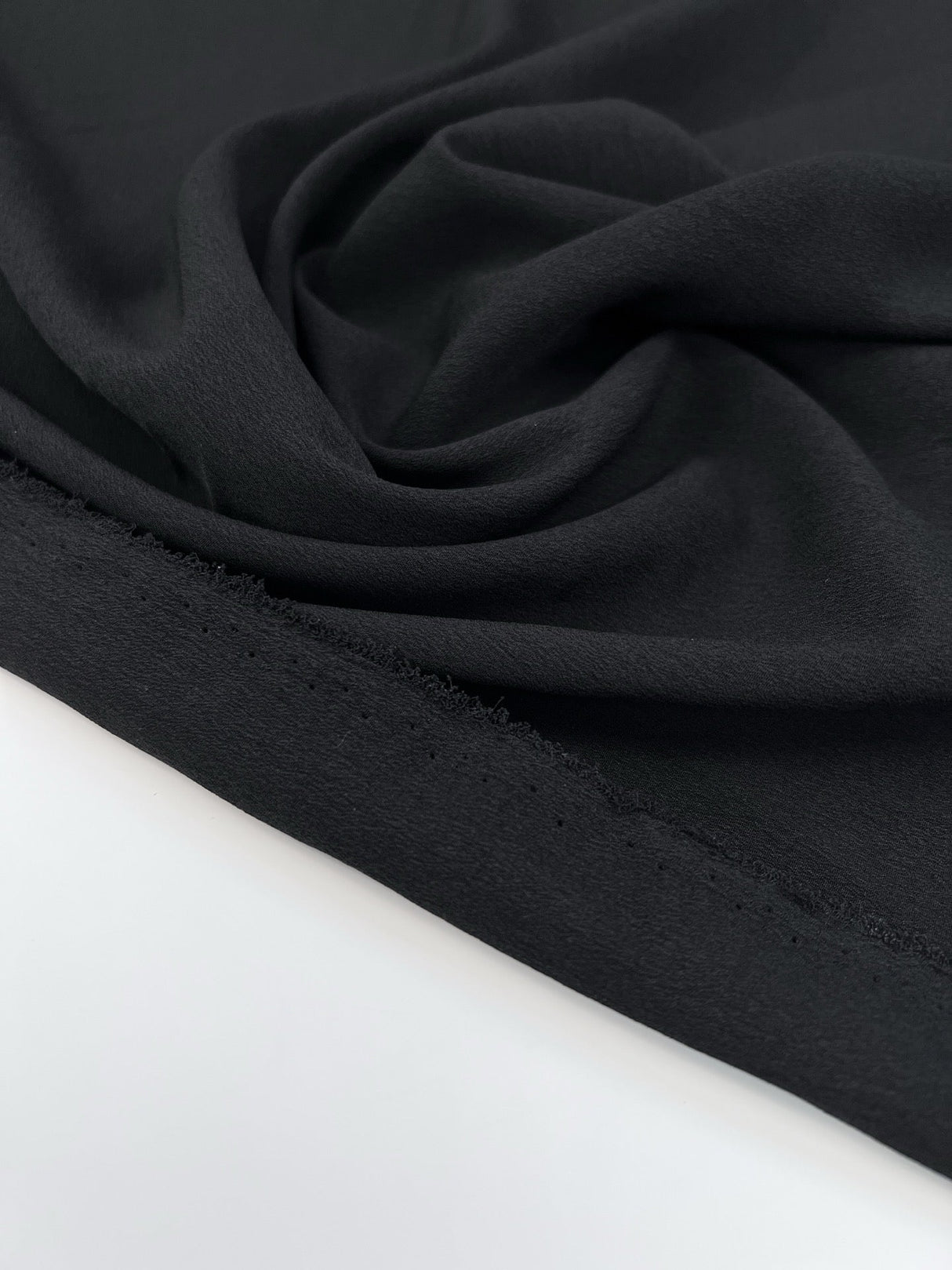 Black Polyester Crepe Fabric