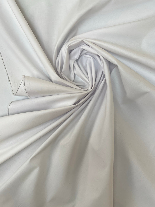 Viscose Elastane Plain Woven White