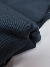 Blue Wool Polyester Twill