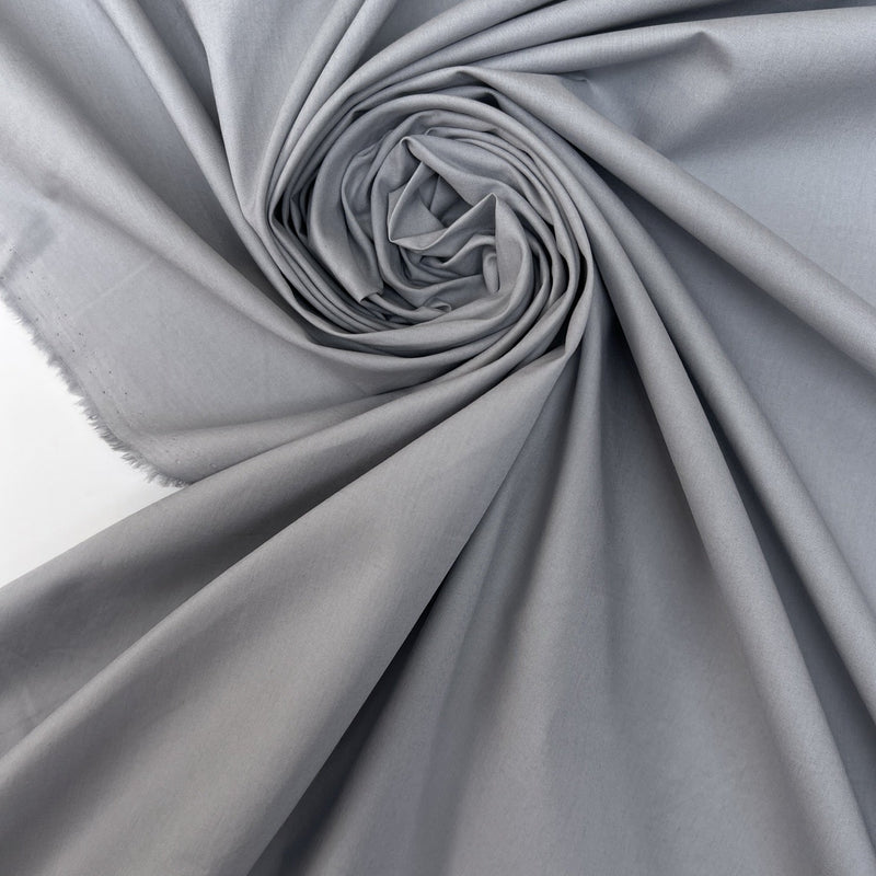 Italian Gray Cotton Poplin