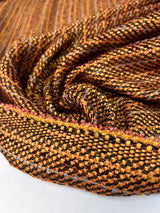 Polyester Blend Tweed in Yellow Brown Orange
