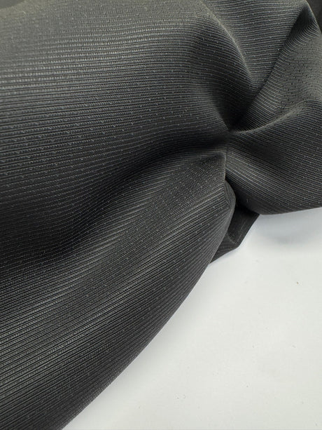 Wool Acetate Jacquard Suiting Fabric Black