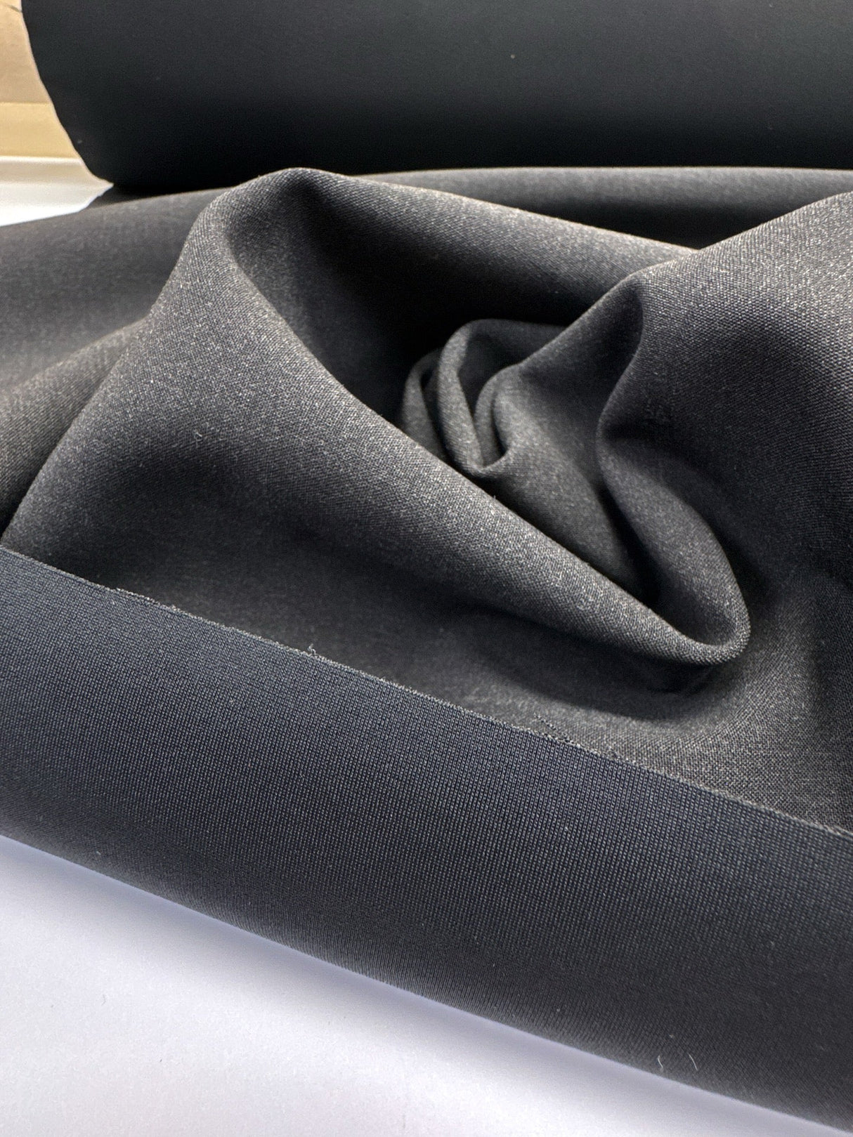 Wool Fused Fabric Black