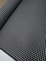 Cotton Flannel Checked Black White