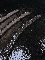 Black Polyamide Crepe Sequins