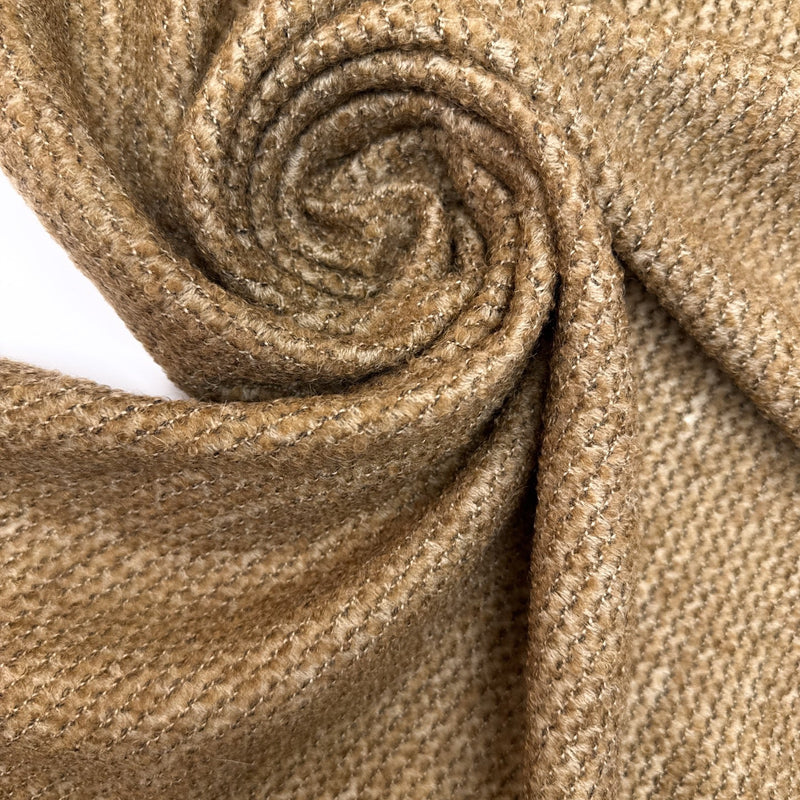Wool Polyamide Woven Melange Brown Beige