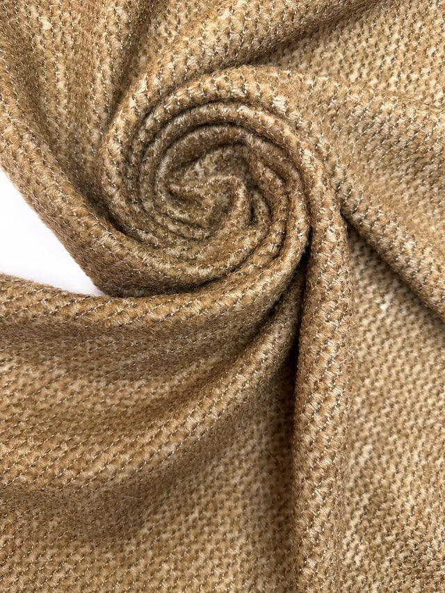 Wool Polyamide Woven Melange Brown Beige
