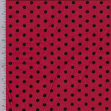 Printed Spandex Red Black Polka Dot Swimwear Fabric