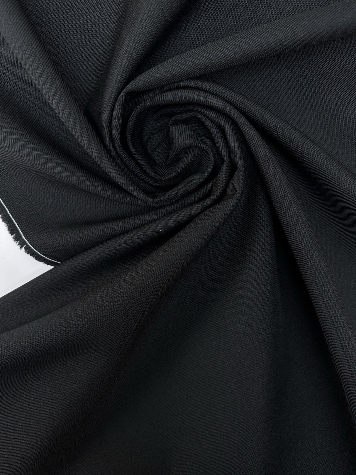 Black Wool Blend Twill
