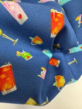 Italian Cotton Poplin Multicolour Graphic Print