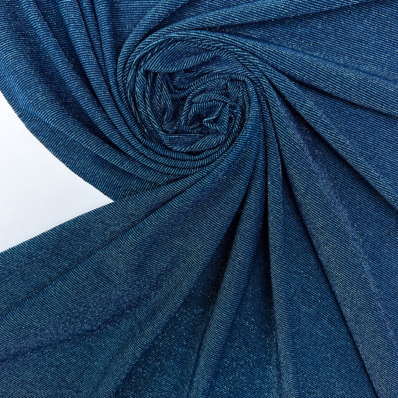 Blue Lurex Polyamide Elastane Knit
