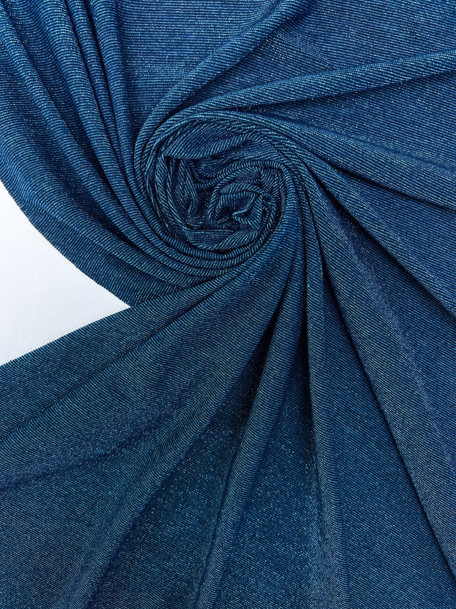 Blue Lurex Polyamide Elastane Knit