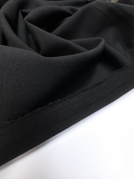 Wool Polyamide Suiting Black