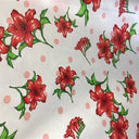 Poly Cotton Floral Polka Dot Fabric
