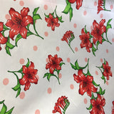 Poly Cotton Floral Polka Dot Fabric