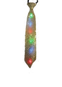 Gold light-up costume tie with six bulbs and flashing modes