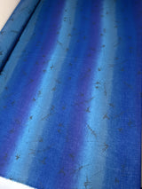Acrylic Crepe Abstract Print Blue