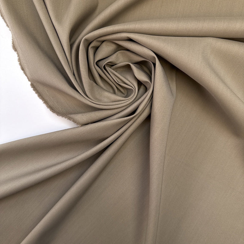 Virgin Wool Twill Beige