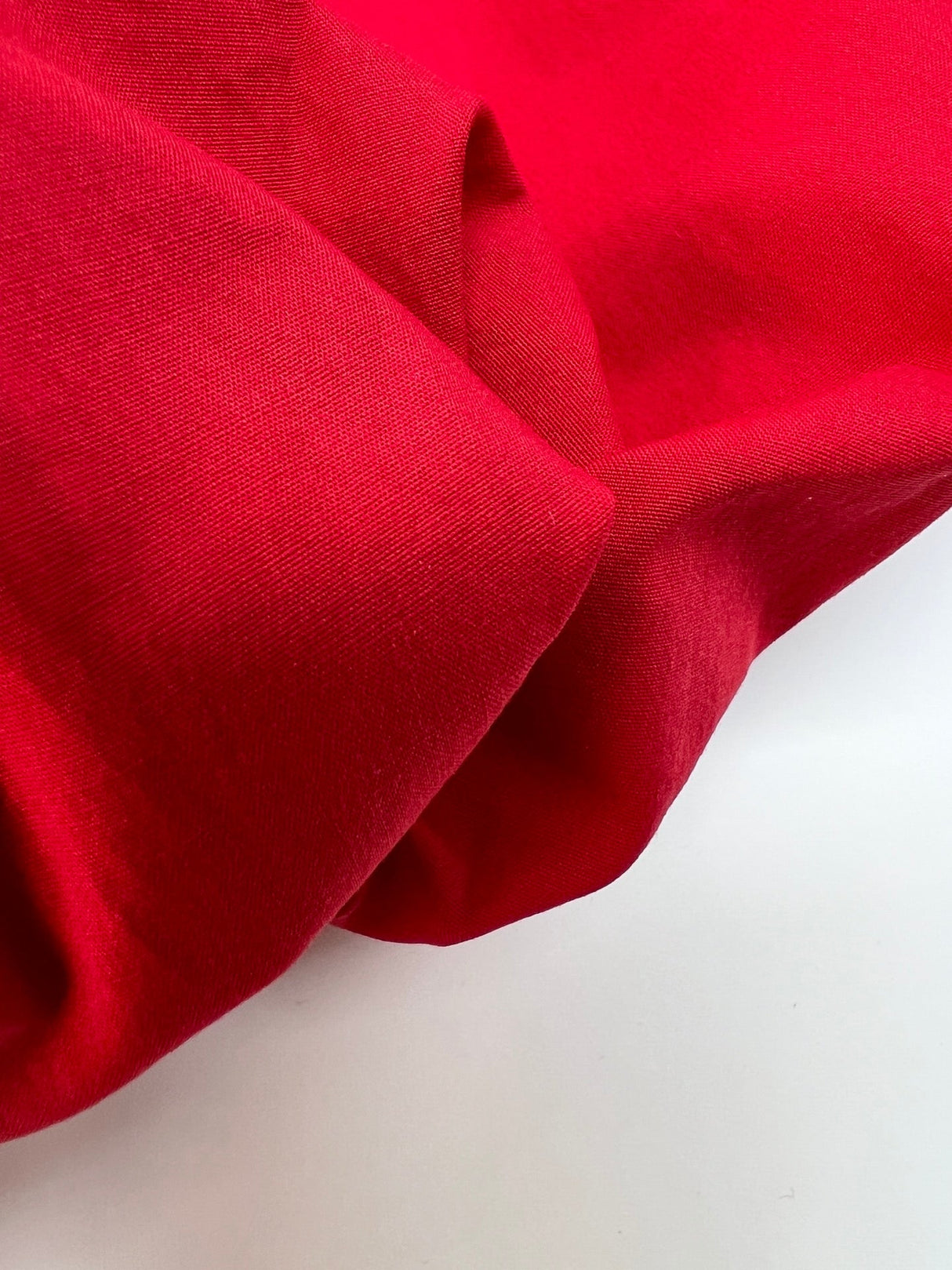 Cotton Rep Weave Fabric Red Stretch