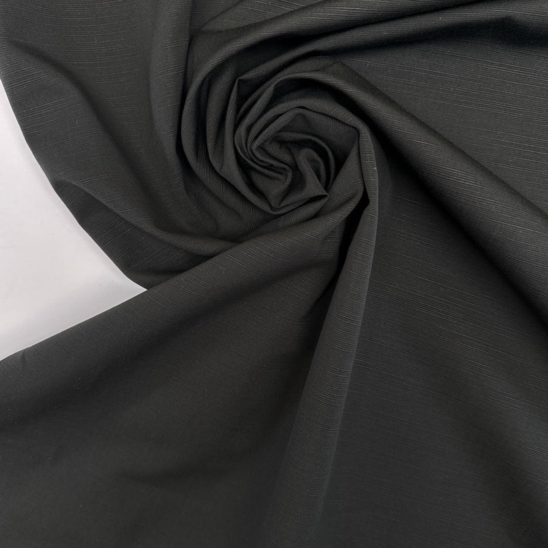 Linen Cotton Satin Black