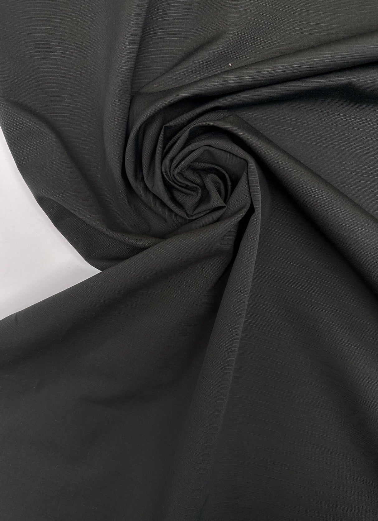 Linen Cotton Satin Black