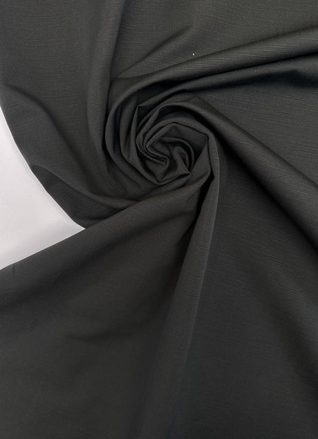 Linen Cotton Satin Black