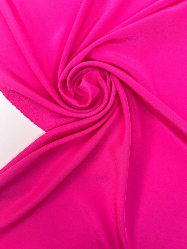 Pink Polyester Crepe Fabric