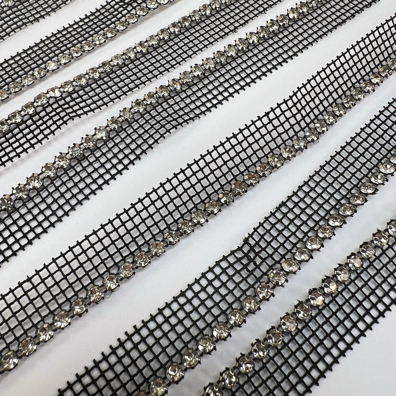 Silver Black Metal Crystals Notions