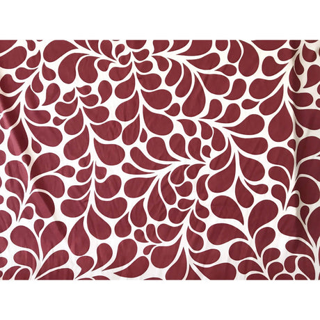 African Print Stretch Cotton Satin Fabric - Rusty Red, White Mimi, 58" Width (1 Yard)