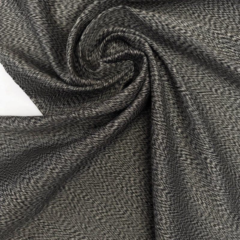 Cotton Woven Abstract Gray-Brown Fabric