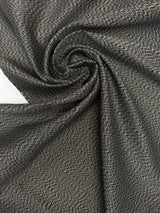 Cotton Woven Abstract Gray-Brown Fabric