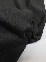 Black Polyester Elastane Knitted Fabric