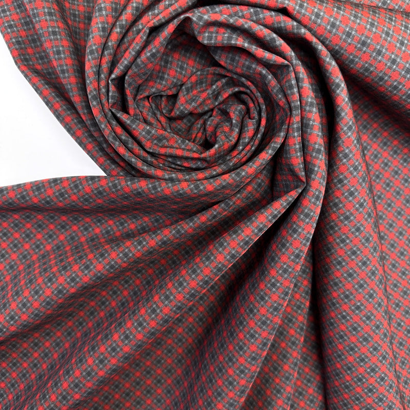 Viscose Staple Fabric Red Gray